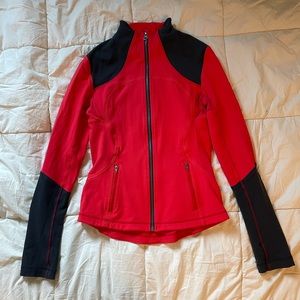 Lululemon red and black zip up sweatshirt size 8